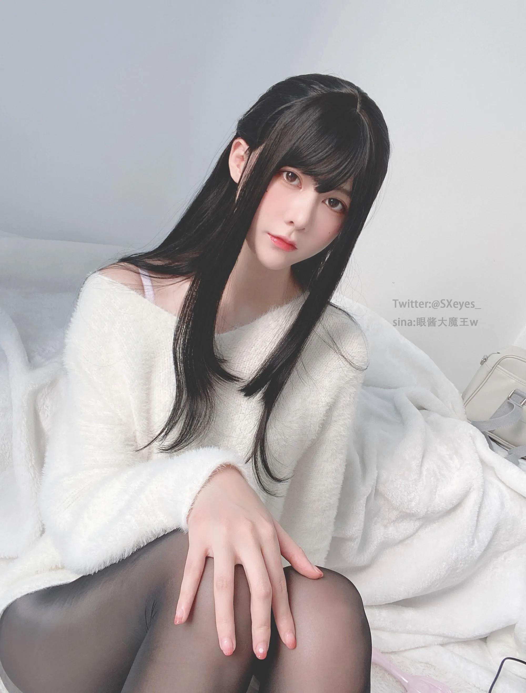 眼酱大魔王w – NO.016 毛衣黑丝 [39P]插图7